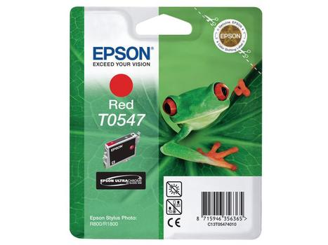 EPSON n Ink Cartridges,  Ultrachrome,  T0547, Frog, Singlepack,  1 x 13.0 ml Red (C13T05474010)