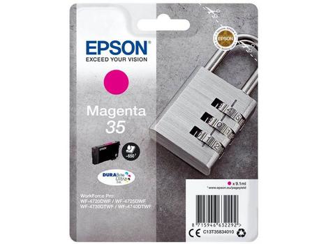 EPSON n Ink Cartridges,  DURABrite" Ultra, 35, Padlock, Singlepack,  1 x 9.1 ml Magenta (C13T35834010)