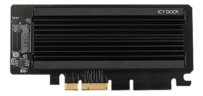 ICY DOCK 1 x M.2 NVMe SSD till PCIe 3.0 x4-adapter med kylfläns (MB987M2P-2B)