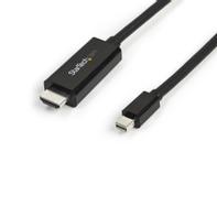 StarTech Mini DisplayPort to HDMI Adapter Cable - mDP to HDMI Adapter with Built-in Cable - Black - 3 m (10 ft.) - Ultra HD 4K 30Hz (MDP2HDMM3MB) - adapterkabel - DisplayPort / HDMI - 3 m