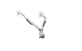 Elivi Dobbel Monitorarm med Gasslift Hvit, 17-32'', 2-9 Kg (ELV-MADG-W)