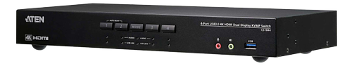 ATEN 4-Port True 4K HDMI Dual-View KVM Switch with Audio & USB 3.0 Hub (CS1844-AT-G)
