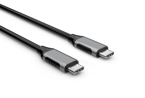 Elivi USB C till C kabel 0,5 meter Svart/ Space Grå, 10gbps/ 100W (ELV-USBC2C-B005)
