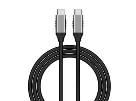 Elivi USB C till C kabel 1 meter Svart/ Space Grå, 10gbps/ 100W (ELV-USBC2C-B010)