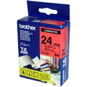 BROTHER 1IN (24MM) BLACK ON RED TAPE PT-330/350/520/540/580C/9400       