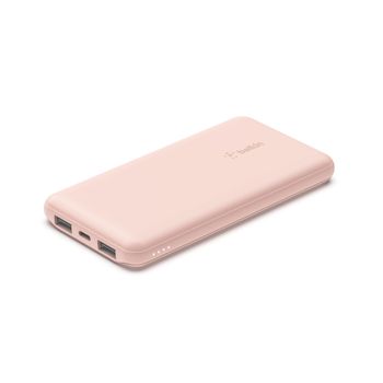 BELKIN 10K POWER BANK USB-C 15W DUAL USB-A 15CM USB-A TO C PINK BATT (BPB011BTRG)