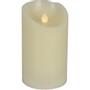 ABENA LED bloklys, 12cm, Ø7,5cm, hvid, plast, med pulserende flamme