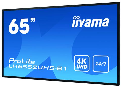 IIYAMA 65inch LCD UHD, SDM-L - 65inch 3840x2160,  4K UHD IPS panel (LH6552UHS-B1)
