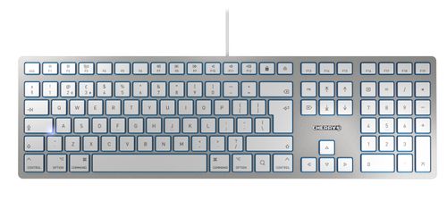CHERRY KC 6000 SLIM SILVER CORDED KEYBOARD F/ MAC PERP (JK-1610GB-1)