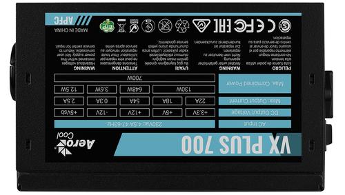 AEROCOOL Vx Plus 700 Power Supply Unit  (AEROPGSVX-700PLUS-80)