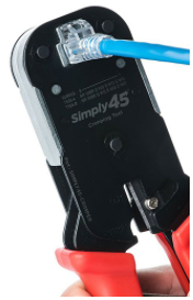 SCP SIMPLY45 Crimp Tool | for Passthrough RJ-45 Plugs CAT5E/ CAT6 | (S45-C100)