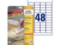 AVERY Multipurpose Mini Removable Label 45.7x21.2mm 48 Per A4 Sheet White (Pack 1200 Labels) L4736REV-25
