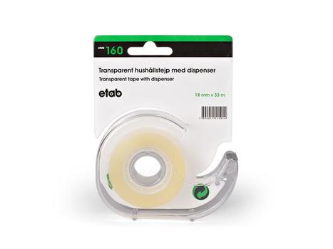 OEM Tape ETAB 18mm x 33m klar m/ dispenser (160)