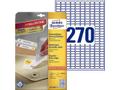 AVERY Multipurpose Mini Removable Label 17.8x10mm 270 Per A4 Sheet White (Pack 6750 Labels) L4730REV-25
