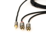 STOLTZEN Flex Lydkabel 3,5mm - 2xRCA 1m Fleksibel kabel | 2 x 3mm| Gold Conn.