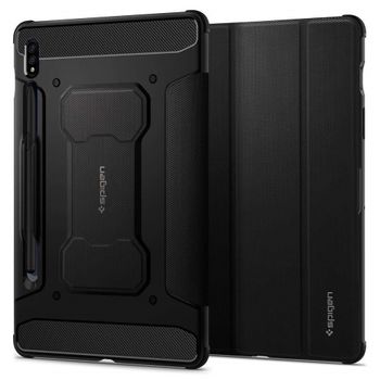 SPIGEN Galaxy Tab S7 / S8 Rugged Armor Pro Deksel Ekstra beskyttende flipdeksel,  med stativfunksjon og holder for S Pen (ACS01604)