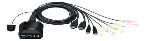 ATEN 2-Port USB 4K HDMI Cable KVM (CS22H-AT)