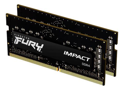 KINGSTON FURY Impact - DDR4 - kit - 16 GB: 2 x 8 GB - SO-DIMM 260-pin - 2666 MHz / PC4-21300 - CL15 - 1.2 V - unbuffered - non-ECC - black (KF426S15IBK2/16)