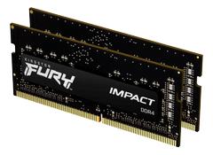 KINGSTON FURY Impact - DDR4 - kit - 32 GB: 2 x 16 GB - SO-DIMM 260-pin - 2666 MHz / PC4-21300 - CL16 - 1.2 V - unbuffered - non-ECC - black