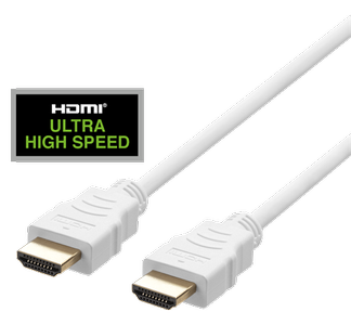 DELTACO ULTRA High Speed HDMI cable, 48Gbps, 3m, white (HU-30A)