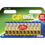 Batteri, GP Ultra Plus, Alkaline, AA, 1,5V, 10-pak