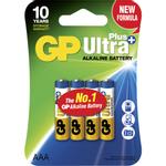 Batteri, GP Ultra Plus, Alkaline, AAA, 1,5V, 4-pak