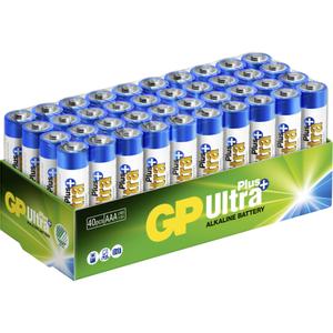 GP Batteri, GP Ultra Plus, Alkaline, AAA, 1,5V, 40-pak (199990689402*40)