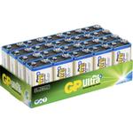 GP Batteri, GP Ultra Plus, Alkaline, 9V, 20-pak (1999906909*20)