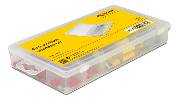 DELOCK Cable connector assortment box 170 pieces coloured (86513)