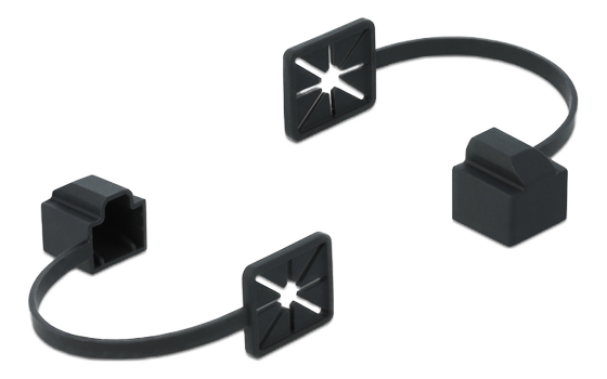 DELOCK Dust Cover for RJ45 plug with mounting clip black (86589)