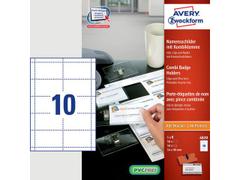 AVERY Name Badge Set  (Clip + Pin) Delivered With Inserts