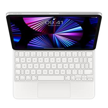 APPLE e Magic Keyboard - Keyboard and folio case - with trackpad - backlit - Apple Smart connector - QWERTY - UK - white - for 11-inch iPad Pro (1st generation,   2nd generation,   3rd generation),  10.9-inch iP (MJQJ3B/A)