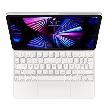APPLE e Magic Keyboard - Keyboard and folio case - with trackpad - backlit - Apple Smart connector - Swedish - white - for 11-inch iPad Pro (1st generation,   2nd generation,   3rd generation),  10.9-inch iPad A (MJQJ3S/A)