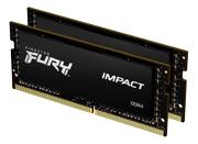 Kingston FURY Impact - DDR4 - sett - 64 GB: 2 x 32 GB - SO DIMM 260-pin - 3200 MHz / PC4-25600 - ikke-bufret