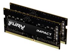 Kingston FURY Impact - DDR4 - sett - 16 GB: 2 x 8 GB - SO DIMM 260-pin - 3200 MHz / PC4-25600 - ikke-bufret