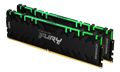 KINGSTON FURY Renegade RGB - DDR4 - kit - 32 GB: 2 x 16 GB - DIMM 288-pin - 3200 MHz / PC4-25600 - CL16 - 1.35 V - unbuffered - non-ECC - black