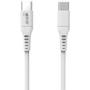 GEAR Laddkabel USB-C till USB-C 2.0 1m Vit Rund Kabel