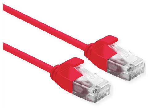 ROLINE UTP Data Center Patch Cord Cat.6A (Class EA), LSOH, Slim, red, 0.3 m (21.15.3911)