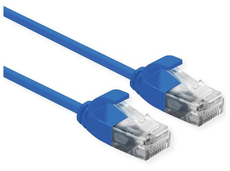 ROLINE Slim CA6A UTP CU LSZH Ethernet Cable Blue 0.5m (21.15.3942)