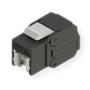 ROLINE Keystone Jack Cat.6A/Class EA, RJ45, tool-free, shutter, unshielded, black