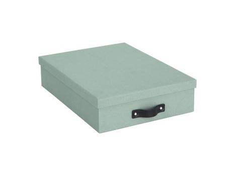 Bigso Box Opbevaringskasse m.låg karton A4 mint (9451C1649LEA000)