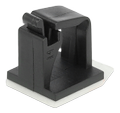 DELOCK Cable holder with locking clip self-adhesive black 10 pieces