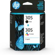 HP 305 - 2-pack - black, colour (cyan, magenta, yellow) - original - blister - ink cartridge - for Deskjet 1255, 23XX, 27XX, 41XX, DeskJet Plus 41XX, ENVY 60XX, 64XX, ENVY Pro 64XX