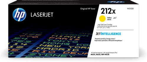 HP 212X HIGH YIELD YELLOW ORIG LASERJET TONER CARTRIDGE SUPL (W2122X)