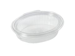 OEM Plastbakke, Plus Pack ClearShow Rektangulær 370 ml 167x131x45mm RPET, transparent, m/hængslet låg pakke a 50 stk
