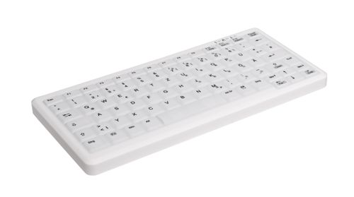 CHERRY AK-C4110 CORDED MINI KB IP PAN WHITE - IP68 - NORDIC PERP (AK-C4110F-US-W/NOR)