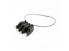 DELTACO USB-C adapter ring, mDP, DP, VGA, HDMI - Black