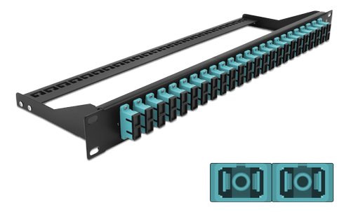 DELOCK 19? Fibre Patch Panel 24 port SC Duplex aqua (43395)