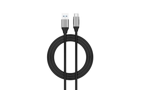 Elivi USB A til C kabel 1 meter Svart/ Space Grey , 5gbps/3A (ELV-USBA2C-B010)