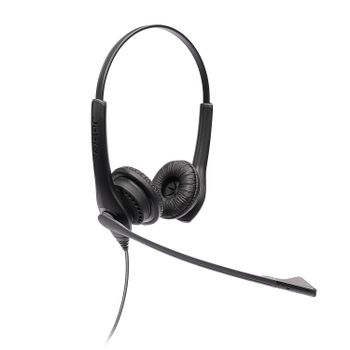 JABRA a BIZ 1100 Duo - Headset - on-ear - wired - 3.5 mm jack - black - academic - Zoom Certified,  Certified for Microsoft Teams (1159-0139-EDU)